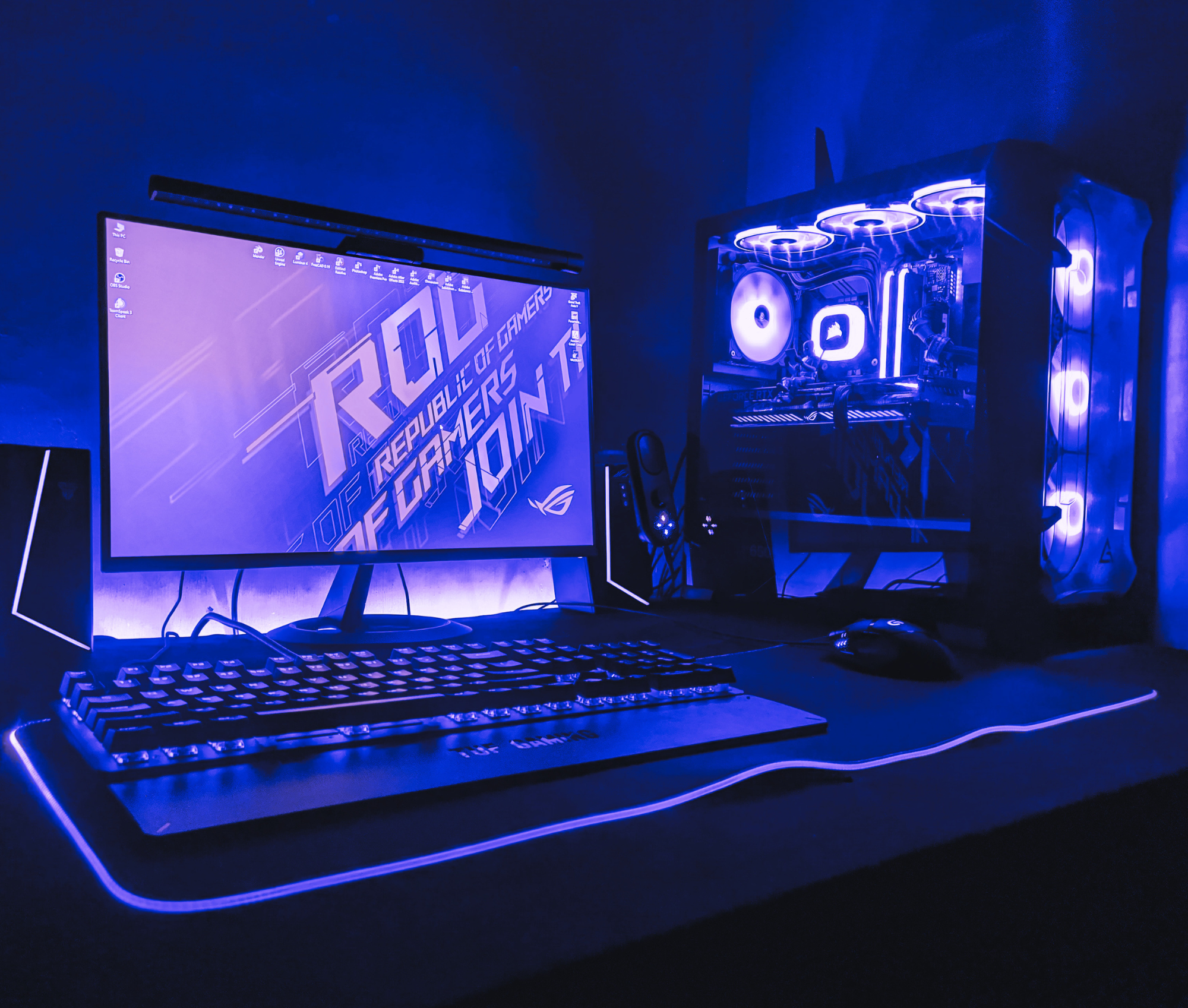 Klutch hardware on a gaming desk setup